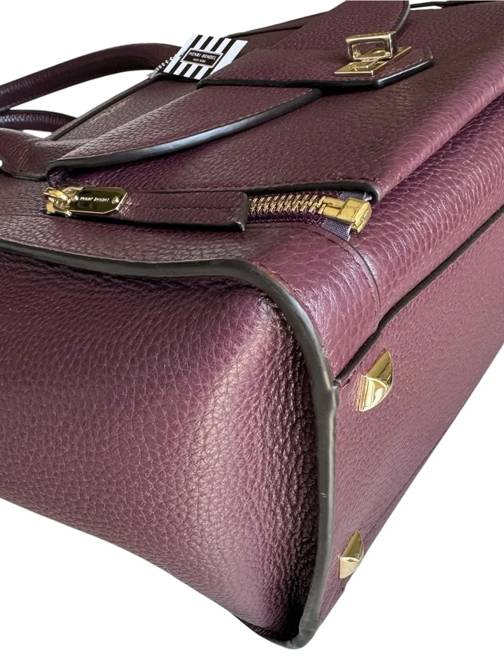🆕 Henri Bendel Rivington Tote Bag Burgundy Satchel